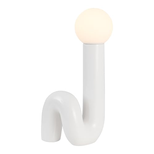 JONATHAN Y Katya 18" Scandinavian Ceramic Spiral Lamp, White - color: White