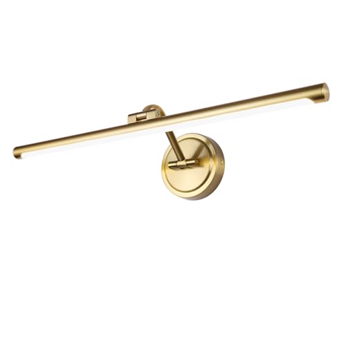 Hard-Wired Picture Lights 23.6 Inch Dimmable LED Wall Art Lighting Modern Brass Gallery Light Poster Lights Adjustable Swing Arm Picture Frame Light for Display Art Work,14W,2700K, Warm White - color: Hard-wired Brass-Dimmable, size: 24 Inch