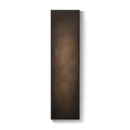 Framed Long Narrow Brown Abstract Moody Rustic Vertical Wall Art, 14x56 In - color: Brown, size: 56"L x 14"W