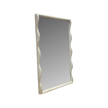 Howard Elliott Collection Willow Scalloped Mirror Rectangle Brown 35.5H x 25.1/4W x 2D