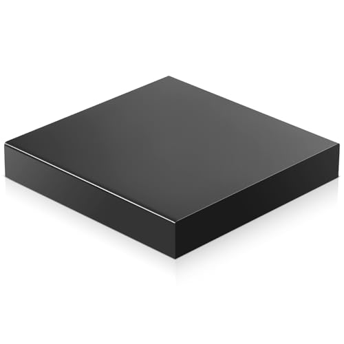Chunful Black Acrylic Display Box Riser, 12"L x 12"W x 2"H Pedestal Stand - size: 12" W X 12 " D X 2 " H