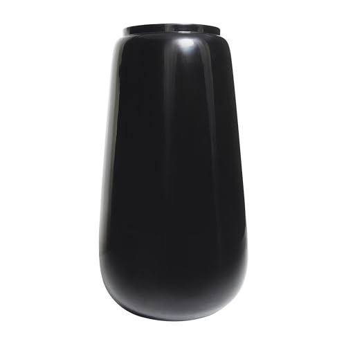 Deco 79 Resin Decorative Vase Centerpiece Vase, Flower Vase for Home Decoration 16" x 16" x 30", Black
