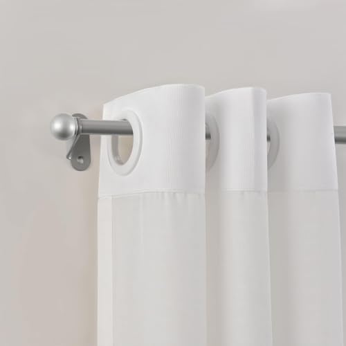 Cafe Curtain Rod 18-30 Inch, 1/2" Diameter, Door Curtain Rod, Nickel - color: Nickel, size: 18-30 Inch