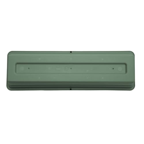 Bloem Dura Cotta 24" Plastic Window Box Planter with Saucer, Basil, 3-Pack - color: Basil, size: 24" (Pack of 3)