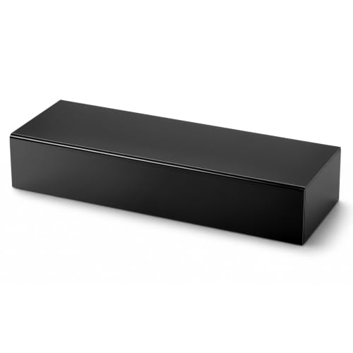 Chunful Black Acrylic Display Box Riser, 16 x 5.6 x 3 Inch Pedestal Stand - size: 16" L× 5.6" W × 3" H