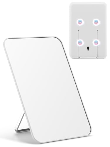 OMIRO 8 x 5 in Magnetic Locker Mirror, Desk Mirror for Shaving, White - color: White-magnetic, size: 8"L x 5"W
