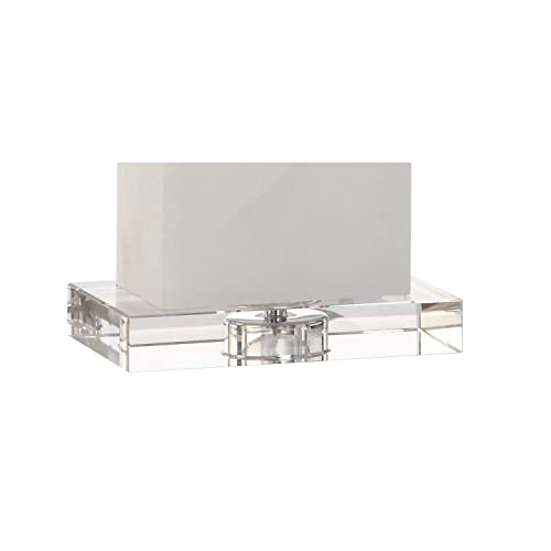 JONATHAN Y Tiggie 27" Alabaster Table Lamp, White Alabaster/Clear - color: White Alabaster