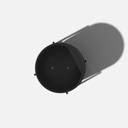 Veradek Mason Series Raised Lima Planter - Round Planter with Stand - color: Black, size: 15 inch