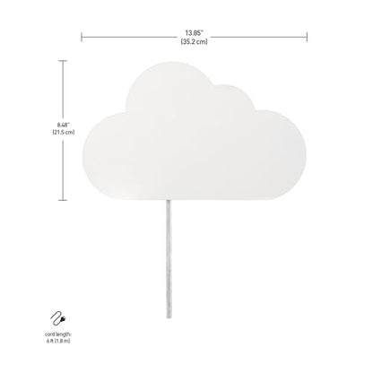 GLOBE Electric 51492 1-Light Floating Cloud Plug-in Wall Sconce, Matte White, 6ft Clear Cord, Inline On/Off Rocker Switch, Lights for Bedroom, Bulb Not Included, Mounted Bedside Lamp (Pack of 4) - size: (Pack of 4)