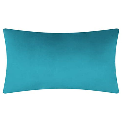 JWH Velvet Pillow Covers, Teal Blue, 14x24 Inch - color: Teal Blue, size: 24" x 14" (Pack of 1)