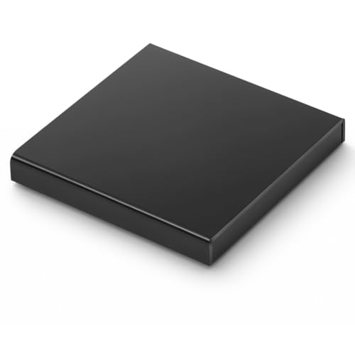 Chunful 8" L× 8" W × 1" H Black Acrylic Lamp Riser, Display Pedestal Stand - size: 8" L× 8" W × 1" H
