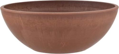 PSW Pot Collection M20TC 8inch Plastic/Stone/Wood Composite Low Bowl Planter-No Drainage Hole-Drillable,Shallow Indoor/Outer Pot for Succulents,Bonsai,Fairy Gardens,Herbs,Terra Cotta Color-Pack of 12 - color: Terra Cotta, size: 8 Inch (Pack of 12)