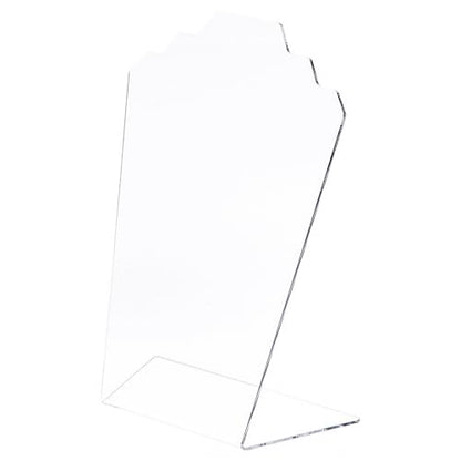 Plymor Clear Acrylic Stair-step Necklace Display Stand, 8" W x 4" D x 11.75" H