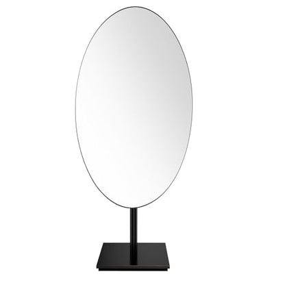 GURUN Large Oval 7"x12" Tabletop Vanity Mirror with Stand Makeup Bronze - color: Oil Rubbed Bronze