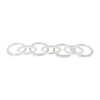Deco 79 Acrylic Plastic Chain Decorative Sculpture Circular 7 Link Home Decor Statue, Accent Figurine 21" x 0" x 5", Clear - size: 21" x 0" x 5"
