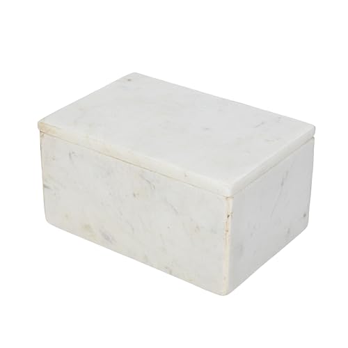 Bloomingville Marble Box Storage Container with Lid, White