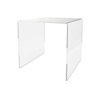 Marketing Holders 2 Pack Lucite Riser Showcase Stand 7" Platform Pedestal One Piece Reusable Fixture for Counter or Tabletops Clear Acrylic Retail Store Products - size: 7"W x 7"H