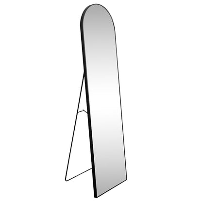 JONATHAN Y Adrian Arched Full Length Mirror 16" x 59" Metal Frame, Black - color: Black
