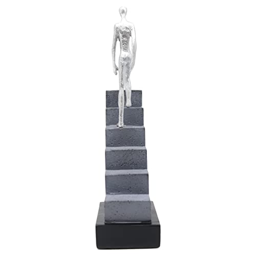 Lukitas Ladder Statue Sculpture, Modern Minimalist Art Decor, Resin 11.5''