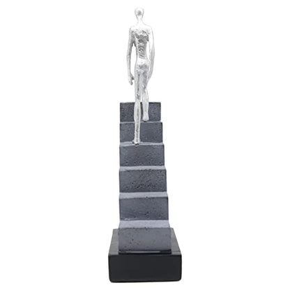 Lukitas Ladder Statue Sculpture, Modern Minimalist Art Decor, Resin 11.5''