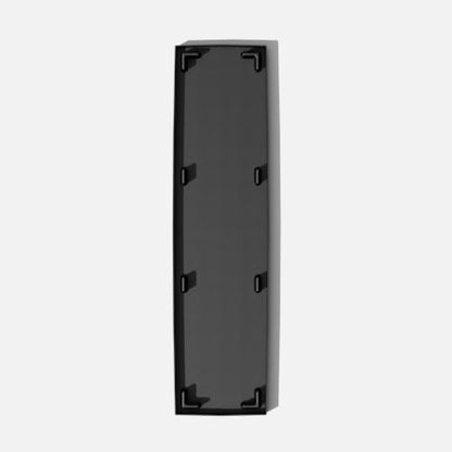 Veradek Block Series Span Planter & Drip Tray - Rectangular Outdoor Planter - color: Black, size: Medium - with saucer