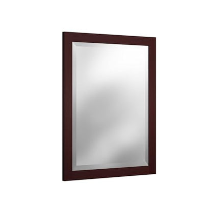 Alaterre Bathroom Vanity Mirror with Beveled Glass, Espresso, 24”x30” - color: Espresso