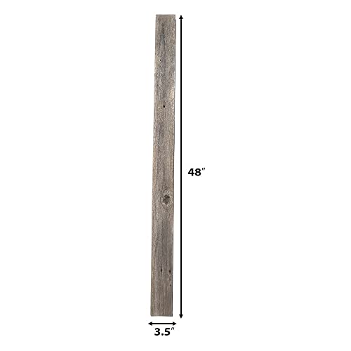 Rockin' Wood Real Wood Peel & Stick 2 & 4 Foot Length Rustic Reclaimed Naturally Weathered Barn Wood Accent Paneling Planks for Walls, 46 Square Feet - size: 46 Square Feet