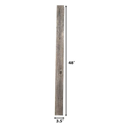 Rockin' Wood Real Wood Peel & Stick 2 & 4 Foot Length Rustic Reclaimed Naturally Weathered Barn Wood Accent Paneling Planks for Walls, 46 Square Feet - size: 46 Square Feet