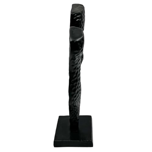Pemberly Row Handmade Aluminum Abstract Sculpture, 14 in Tall, Black Finish, Decorative Modern Artwork for Living Room, Bedroom, Kitchen, Home Décor