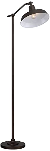 360 Lighting Kayne 61" Tall Bronze Downbridge Floor Lamp with USB Dimmer - color: Bronze - USB Dimmer Included