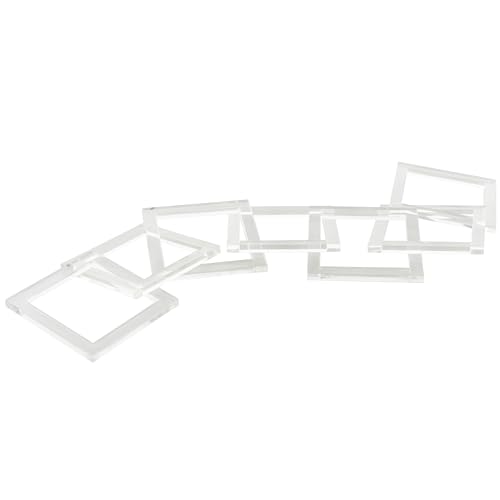 Deco 79 Acrylic Plastic Chain Decorative Sculpture Square 7 Link Home Decor Statue, Accent Figurine 28" x 0" x 5", Clear - size: 28" x 0" x 5"