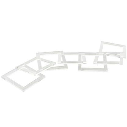 Deco 79 Acrylic Plastic Chain Decorative Sculpture Square 7 Link Home Decor Statue, Accent Figurine 28" x 0" x 5", Clear - size: 28" x 0" x 5"