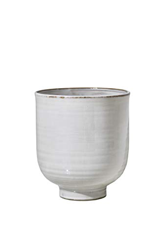 Serene Spaces Living Large Glazed Ceramic Pedestal Bowl- Centerpiece for Vintage Weddings, Events, Measures 7" Tall and 6.5" Diameter - color: 6.5" Pedestal Bowl, 1 Pc