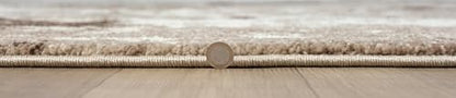 Keen Home Design Abstract Non-Shedding Runner Rug, Soft Thick Pile, 2x8 - color: Skies Beige, size: 2'8" x 7'7" (Runner)