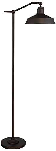 360 Lighting Kayne 61" Tall Bronze Downbridge Floor Lamp with USB Dimmer - color: Bronze - USB Dimmer Included