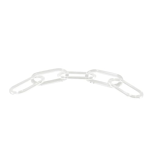 Deco 79 Acrylic Plastic Chain Decorative Sculpture Oval 5 Link Home Decor Statue, Accent Figurine 27" x 0" x 4", Clear - size: 27" x 0" x 4"