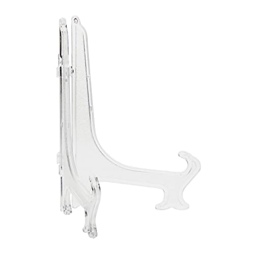 Juvale Mini Clear Acrylic Easel Stands - 24-Pack, 5.3-Inch, Clear Plastic - Mini Easel Sign Stand & Greeting & Place Card Display - Tabletop Photo Holders & Plate Holders