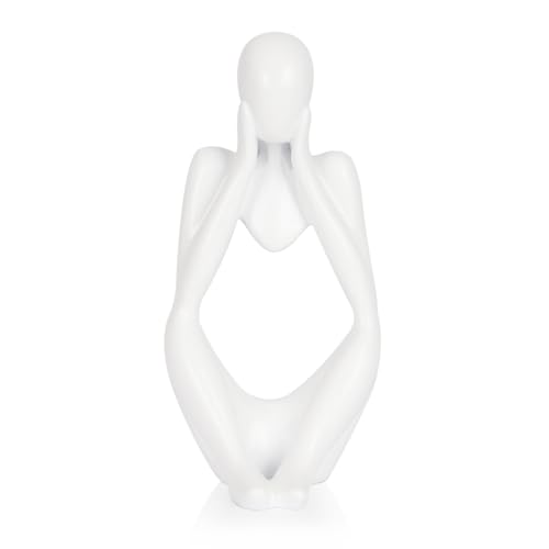 Sandstone Resin Thinker Statue Style Abstract Sculpture, White, Focus - color: Small White, size: Focus 1pc
