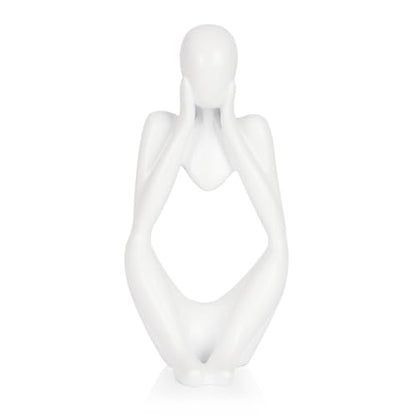 Sandstone Resin Thinker Statue Style Abstract Sculpture, White, Focus - color: Small White, size: Focus 1pc