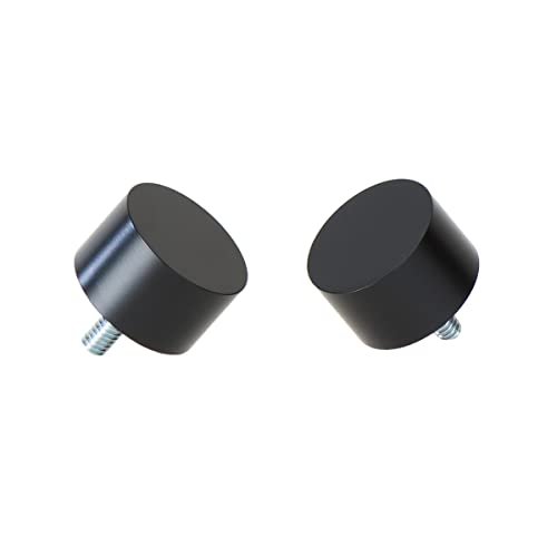 Ivilon End Cap Finials for Curtain Rods of 7/8 and 1 Inch Diameter Color Black - color: Black