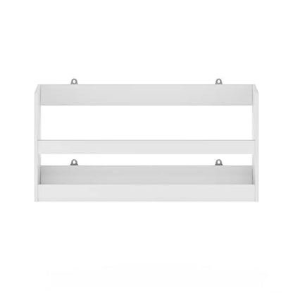 Furinno HERMITE Floating Nursery Book Shelves for Wall, White - color: White, size: Rectangle, Set of 1