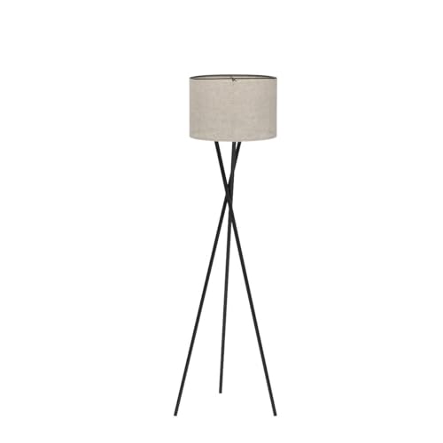 Kira Home Sadie 60" Mid-Century Modern Tripod Tall Floor Lamp - color: Oil Rubbed Bronze Finish,Honey Beige Shade