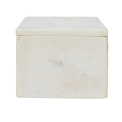 Bloomingville Marble Box Storage Container with Lid, White