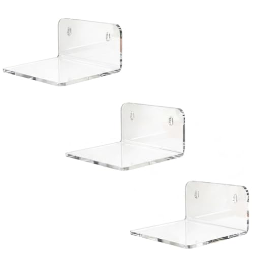 Small Wall Shelf, Acrylic Wall Shelves Display Ledges for Storage & Decoration, Small Floating Shelf for Wall (3)