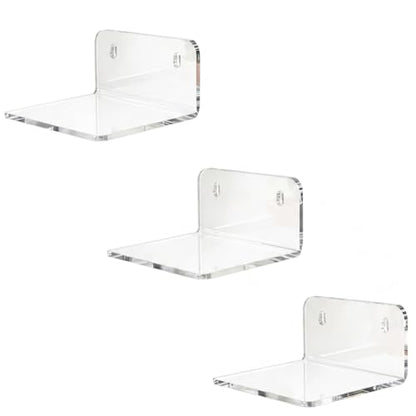 Small Wall Shelf, Acrylic Wall Shelves Display Ledges for Storage & Decoration, Small Floating Shelf for Wall (3)