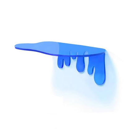 SetGame 2-Pack Small Acrylic Shelves, 7 Inch Floating Shelves, Blue - color: Blue, size: 7 Inch
