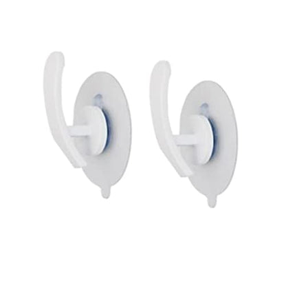 Adjustable Self Adhesive Curtain Tieback, No Drill Curtain Hook - color: White