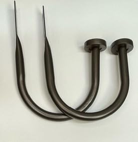 Set of 2 Decorative Oil-Rubbed Bronze End Cap Window Curtain Holdbacks for Draperies, 6.5" Wide - color: Oil-rubbed Bronze, size: 6.5" wide