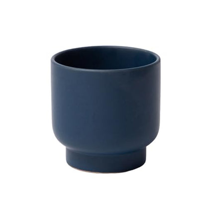 Blue Ceramic Planter - Succulent Flower Small Plant Pots, Pot for Indoor Outdoor Garden Plants with Drainage Holes - Plants Not Included 4.33 X4.33 Inch - color: Blue