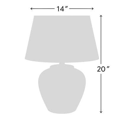 Nourison Home 20" Brown Matte Ceramic Table Lamp with Fabric Shade, Bedside Nightstand Lamp for Bedroom, Living Room, Entryway - color: Brown